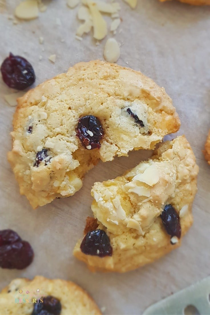 Cranberry almond cookies recipe